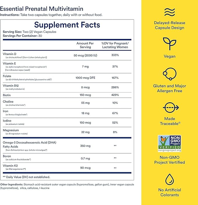 Ritual Prenatal Multivitamin and Gut Duo Supplements with Prenatal Vitamins and Synbiotic+: 3-in-1 Probiotic, Prebiotic, Postbiotic, Supports Pregnancy, and Gut Health, 30 Day Supply