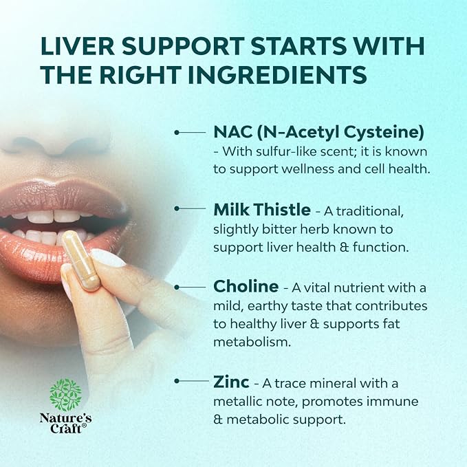 Liver Support NAC Supplement with Milk Thistle Extract - Herbal Liver Supplement with N Acetyl Cysteine, Artichoke, Choline & Beetroot - Antioxidants for Cleanse, Detox & Repair - 120 Capsules