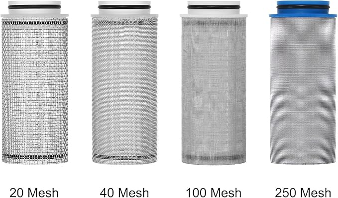 3-Pack Water Pump Strainer with 100 Mesh Stainless Steel Filter Screen, 3/4" Inch Female NPT in-line Strainer for Garden Hose Outdoor RV Water Tank Pressure Washer [White]