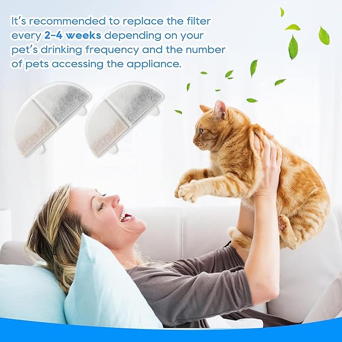 20 Pack Cat Water Fountain Filter Replacement Compatible with Homerunpet Pet Fountain Filters Replacement for Wireless Pumps Pet Fountain WF20/CF20