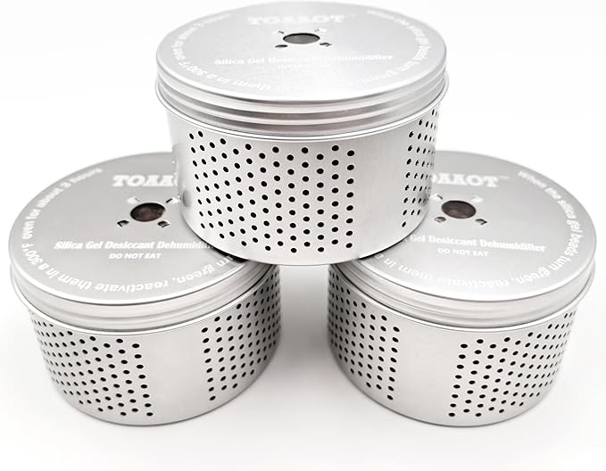 Gun Safe Dehumidifier, Moisture Absorbers, TOAAOT 200g Silica Gel Canister for Gun Case, Tool Box (3 Units)