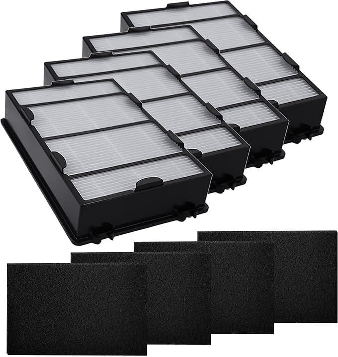 4Pcs HAPF600 HEPA Replacement Filters Kit Replacement for Holmes HAP615 HAP625 HAP725 HAP750 Air Purifier Filter B