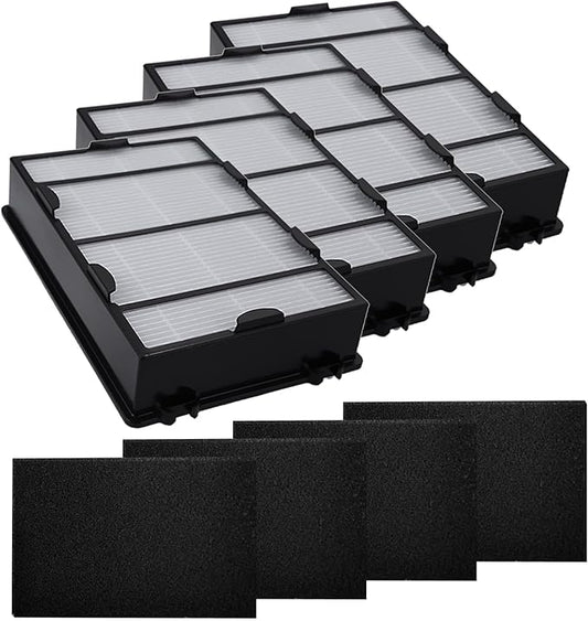 4Pcs HAPF600 HEPA Replacement Filters Kit Replacement for Holmes HAP615 HAP625 HAP725 HAP750 Air Purifier Filter B
