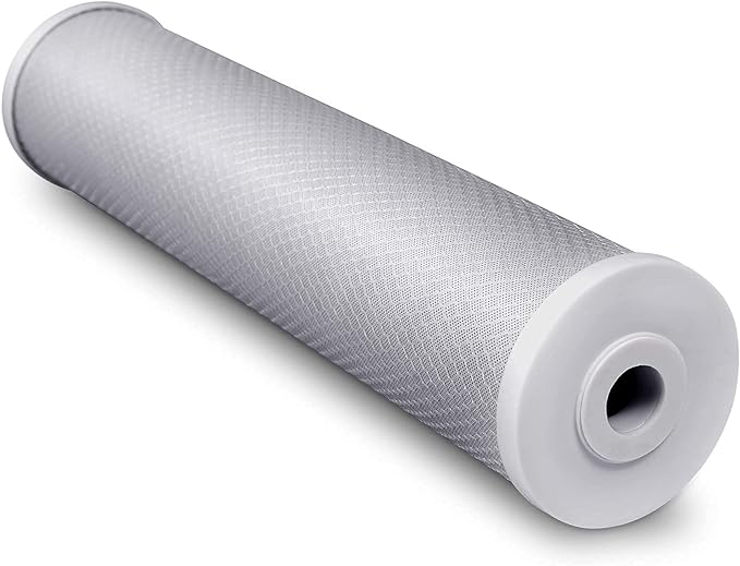 High Capacity Coconut Shell Carbon Block Water Filter 5 Micron Cartridge 4.5" x 20" for Universal Whole House System WELL-MATCHED with CB-45-2005, FC25B, FLTWH2045C02 and PRL-RCL (2 Pack)