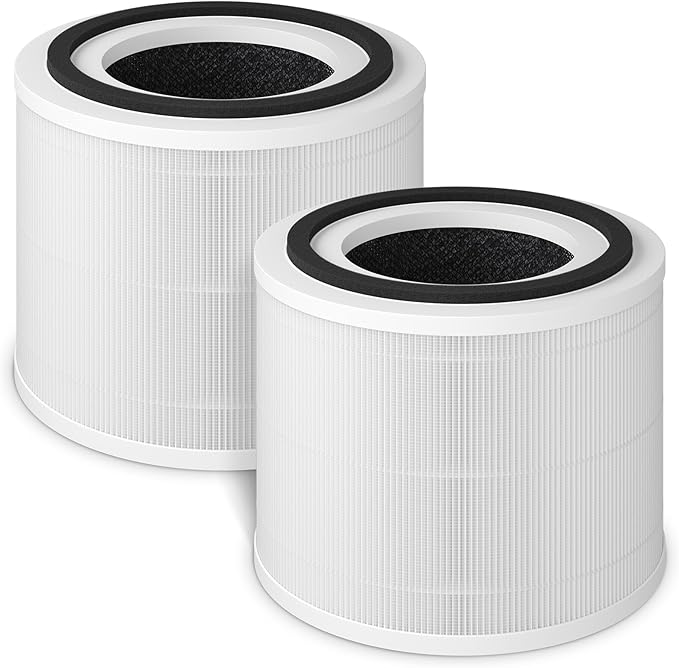Fil-fresh 2-Pack True HEPA Replacement Filter, Compatible with PuroAir 240 Air Purifier, 3-in-1 True HEPA Filter with Activated Carbon Filter, Reduce Dust, Pollen, Odor, and Smoke