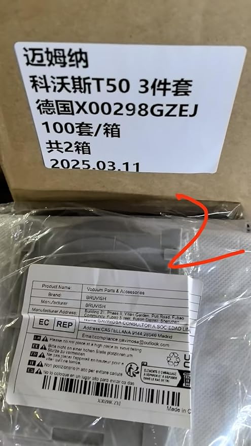 (3 Pack) X9 PRO OMNI Replacement Dust Bags for ECOVACS DEEBOT X9 PRO OMNI/ T80 Omni/ T50 PRO Omni/ T50 MAX PRO Omni/ X8 Pro Omni robot vacuum, Activated Carbon Disposable Bags, Vacuum Bag