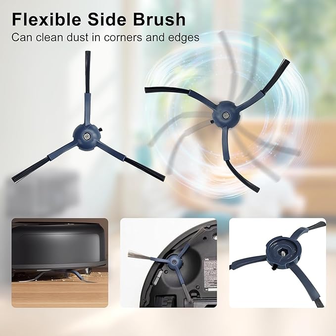 22 Pack Accessories Compatible with Eufy Omni C20 Robotic Vacuum Cleaner Accessory,1 Main Brush, 4 Sweeping Brushes,4 HEPA Filters,5 Dust Bags(Activated Carbon),6 Mop Pads