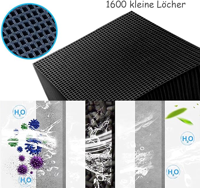 2Pcs Aquarium Cube Filter, Activated Carbon Aquarium for Ponds,Fish Tank,Stock Tank for Horses,4X4X2 Inch，eco Aquarium Water Purifier Cube