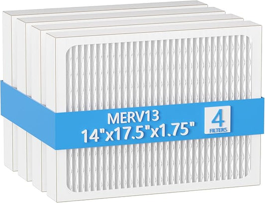 14 x 17.5 x1.75 MERV 13 Replacement Dehumidifier Filter Compatible with Santa Fe Advance90, Advance100, Advance120, Honeywell DR90 & DR120 dehumidifier Models, 4 Pack