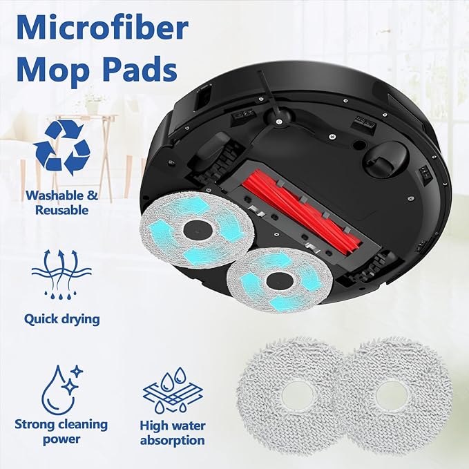 23 Pack T30S Replacement Parts for ECOVACS DEEBOT T30S, T30S AI, T30S Pro, T30S Robot Vacuum Accessories Kit, 1 Main Brush, 4 Hepa Filters, 4 Mop Pads, 6 Dust Bags, 8 Side Brushes