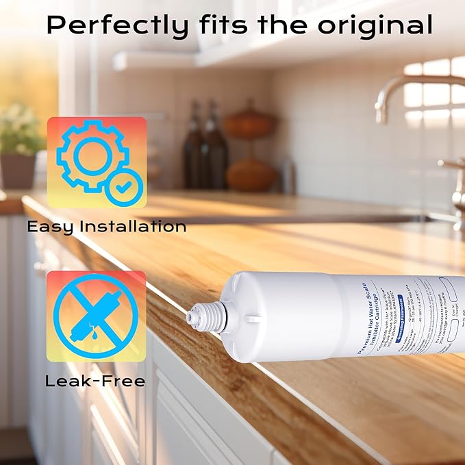 AP431 Cartridge Replacement for Aqua-Pure AP430SS, Water Filter Whole House Scale Inhibition Inline Water System Helps Prevent Scale, 3 Pack