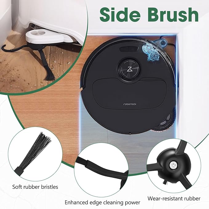 23PCS Replacement Accessories Kit Compatible with Roborock Qrevo Master/Qrevo Slim Includes Dual Main Brush, HEPA Filters, Mop Pads, Side Brushes, Dust Bags and Cleaning Tools