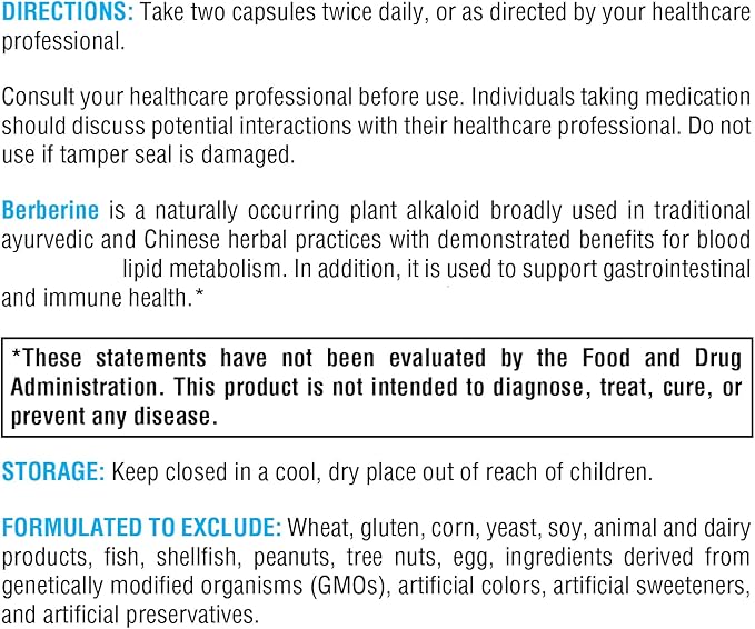XYMOGEN Berberine HCL 1000mg – Herbal Berberine Supplement for Metabolic & Digestive Support - Promote Lipid Metabolism, Gastrointestinal Health & Immune Function (120 Capsules)
