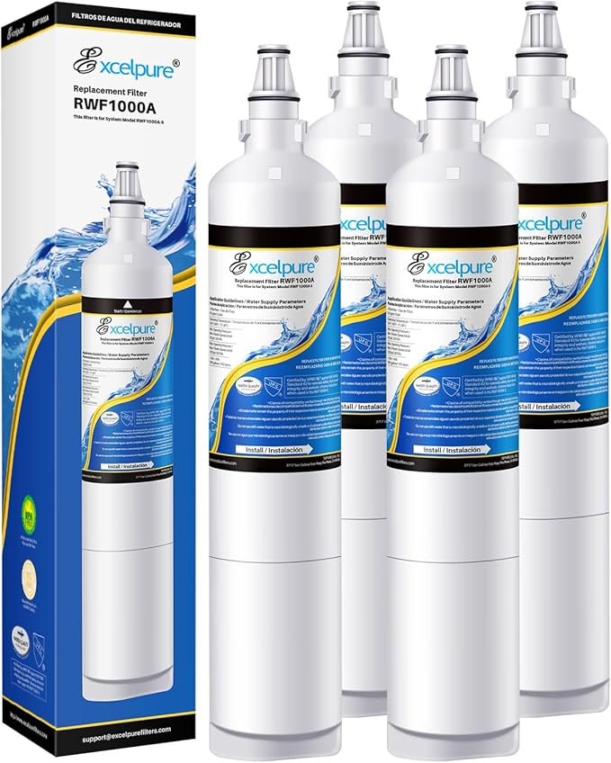 5231JA2006A Replacement for LG LT600P,5231JA2006B, Kenmore 46-9990, 5231JA2006F,R-9990, 5231JA2006E, LFX25975ST, LFX25960ST, EFF-6003A, LFX23961ST, SGF-LB60, Refrigerator Water Filter, 4PACK