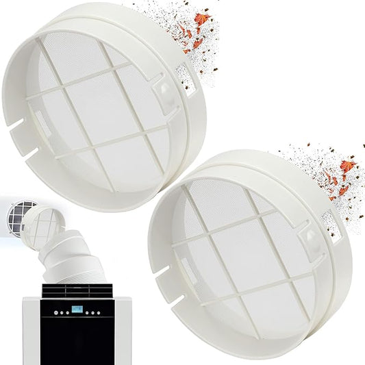 Washable Hose Pre-Filter for Portable Air Conditioner, 5’’ Diamiter 2 Pack White