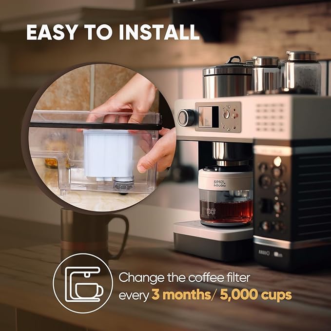 PUREPLUS Coffee Filter Compatible with AquaClean CA6903, Water Filter for Fully Automatic Espresso Machines, Dedicated Anti-Lime & Calc Protection, 3 Pack