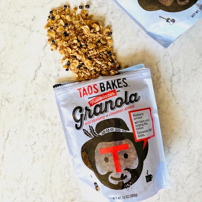 Taos Bakes - Wild Blueberry & Cinnamon Granola - Crunchy Granola Breakfast Snack - Gluten Free, No GMOS, No Fillers - 10 oz (Pack of 3)