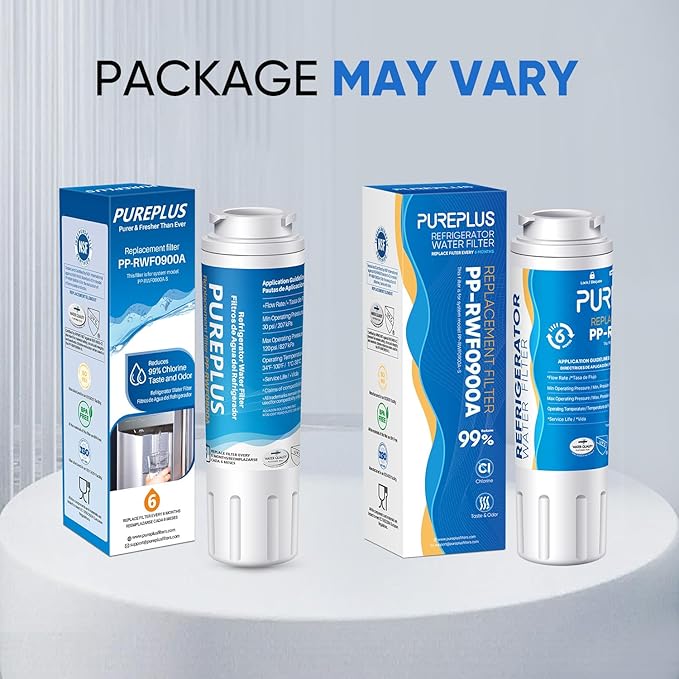 PUREPLUS UKF8001 Refrigerator Water Filter Replacement for Maytag UKF8001P, EDR4RXD1, Everydrop Filter 4, PUR 4396395, Puriclean II, UKF8001AXX-200, UKF8001AXX-750, RWF0900A, RFC0900A, 469006, 2Pack