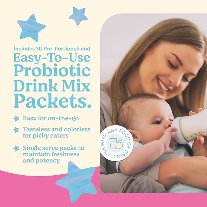 LOVEBUG Infant Probiotics 0-6 Months - USDA Organic Probiotics for Babies, Supports Baby Gas, Colic, Reflux, Diarrhea and Newborn Constipation Relief, Allergen & Sugar Free, Tasteless Powder, 30 Pack