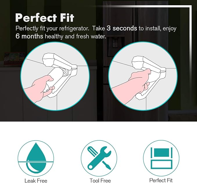 ICEPURE PLUS 9690 NSF/ANSI 53 NSF/ANSI 42 Certified Compatible with LG LT700P and LT120F, 46-9690, ADQ36006101, ADQ36006102, LFXC24726S, RWF1200A Refrigerator Water Filter and Air Filter 2 Combo