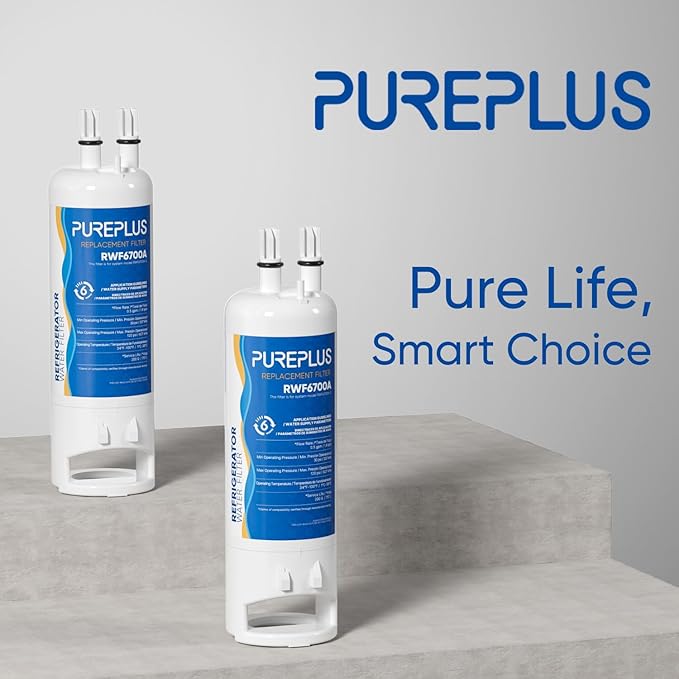 PUREPLUS EDR1RXD1 Replacement for Everydrop® Filter 1, W10295370A, W10295370, EDR1RXD1B, P8RFWB2L, P4RFWB, Kenmore® 46-9081, 46-9930, WD-F38,WRS325SDHZ Refrigerator Water Filter, 1 Pack