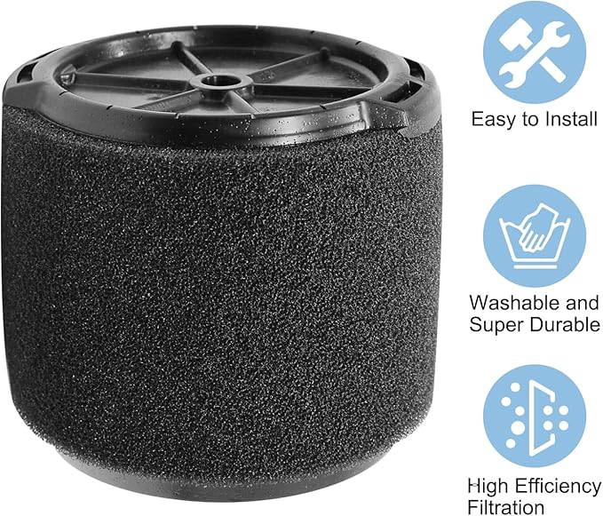 2 Pack VF3700 Replacement Filter for Ridgid for Shop Vac 4-4.5 Gallon Wet Dry Vacuum Cleaner, Fit WS0301VA WS0400DE WS14045