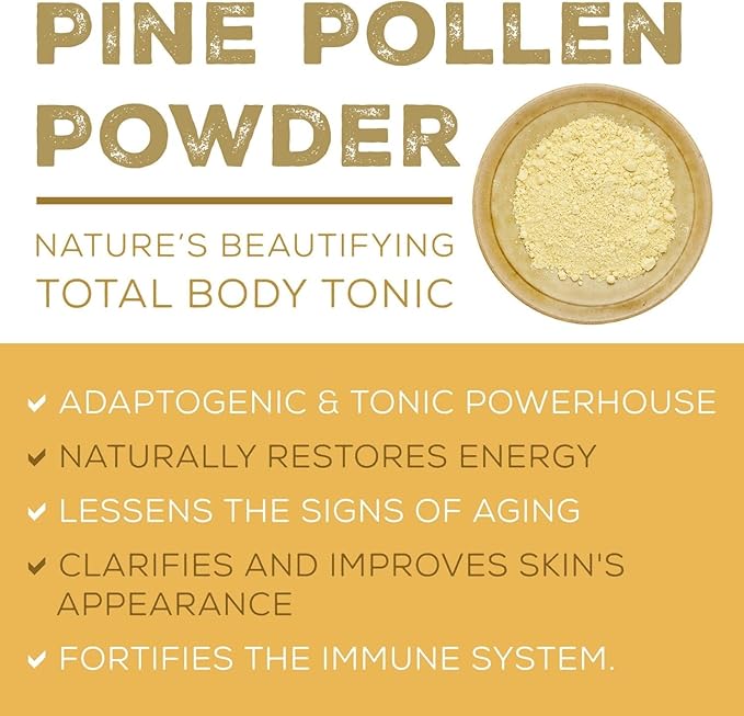 Surthrival: Pine Pollen Powder (8 oz), Wild Harvested, Energy & Endurance Restoration