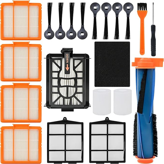Replacement Parts for Shark AI AV2501AE RV2502AE RV2610WA AV2501S RV2520 AOUS AV2510 AOUS AV2511AE Vacuum Cleaner,Accessory kits with Main Brush,Filters,Side Brushes,Pre Filter,Foam Filter ﻿