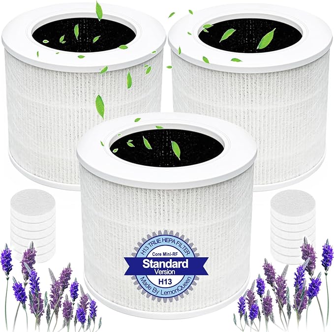 3Pack Core Mini Replacement Filter Compatible with LEVOIT Core Mini Air Purifier,Core Mini-P,3-in-1 High Efficiency Filter, Mini-RF Filter with Activated Carbon,Part #Core Mini-RF Filter Replacement