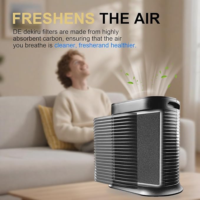Dekiru Activated Carbon Filter Precut for HPA300 Prefilter Compatible with Honeywell Air Purifier Filter Replacement, Fit for Easy Installation Advanced Filters (6 Pack)
