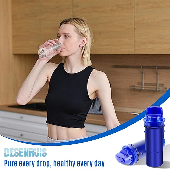 Water Filter Replacement Compatible with PUR Pitcher and Dispenser CRF950Z, CRF-950Z, PPF900Z, PPF951K, 4-in-1 Filter System, Effectively Reducing Lead, PFOA, and PFOS, Pack of 3, By DESENRUIS
