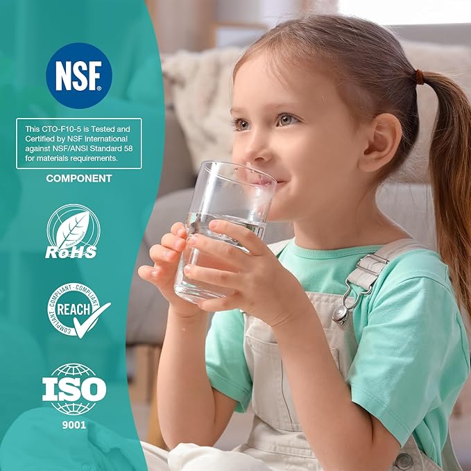 SimPure 5 Micron 10" x 2.5" Whole House Carbon Sediment Water Filter Cartridge Replacement for Home Under-Sink & Countertop Filtration System,10 inch RO Unit, Dupont WFPFC8002, FXWTC, SCWH-5 (24 Pack)