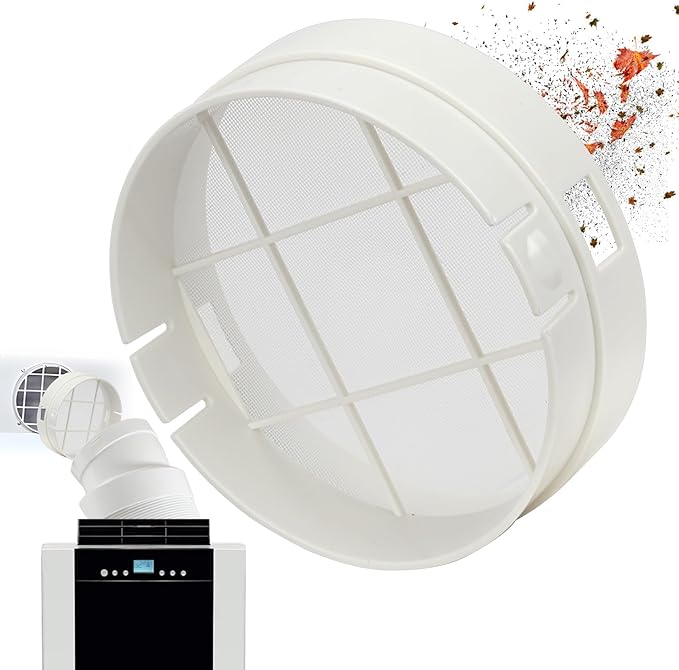 Washable Hose Pre-Filter for Portable Air Conditioner, 5’’ Diamiter 1 Pack White