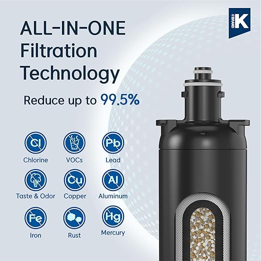 Pureal Hybrid Home PPU-1000K Under Sink Water Filter System, 10K Gallons, NSF/ANSI 42&372, Mineral Sediment Carbon Block KDF Polyphosphate Filter for Scale & Lead & Chlorine
