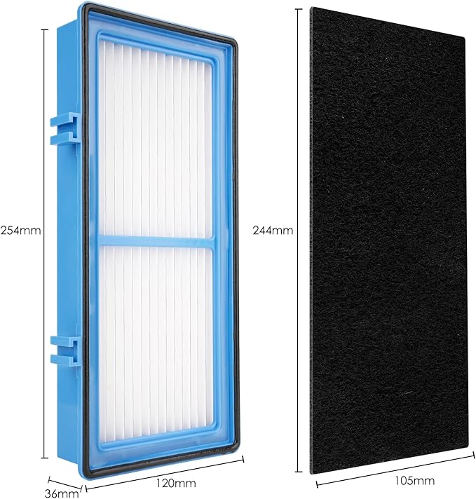 (6 Pack) AER1 Filter 2 HEPA Filters + 4 Carbon Booster Filters Compatible With Holmes AER1 Type Total Air Filter, HAPF30AT And HAP242-NUC, Replacement HEPA Filter Kit