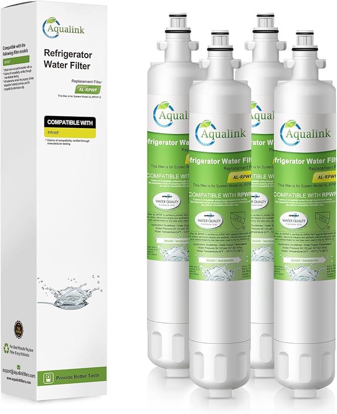 RWF3600A Replacement for GE RPWF, WSG-4, DWF-36, R-3600, MPF15350, OPFG3-RF300, BCF77, Refrigerator Water Filter, 4PACK