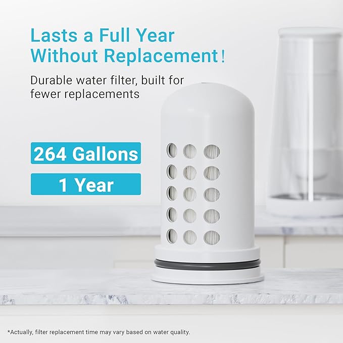 AQUA CREST Water Filter Compatible with LifeStraw® Home Dispenser and Pitcher Systems, Replacement for LifeStraw® Water Filter, Reduces Chlorine and Odor, Membrane Micro Filter, 1 Pack