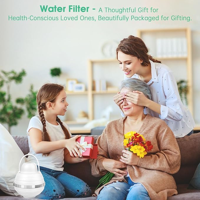 Bath Filter for Tub Faucet-Bath Water Filter for Bathtub with 8-Layer Filtration & Screen Filter Removes Hundreds of Contaminants for Softer Smoother Skin 2,500 Gallons of Filtration BPA-Free