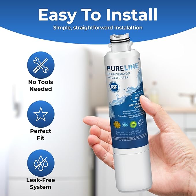 Pureline DA29-00020B Samsung® Refrigerator Water Filter Replacement, Replacement for DA29-00020A/B, HAF-CIN/EXP, HAF-CIN,DA97-08006A, Kenmore® 46-9101, 469101, 9101 Refrigerator Filter (3 Pack)