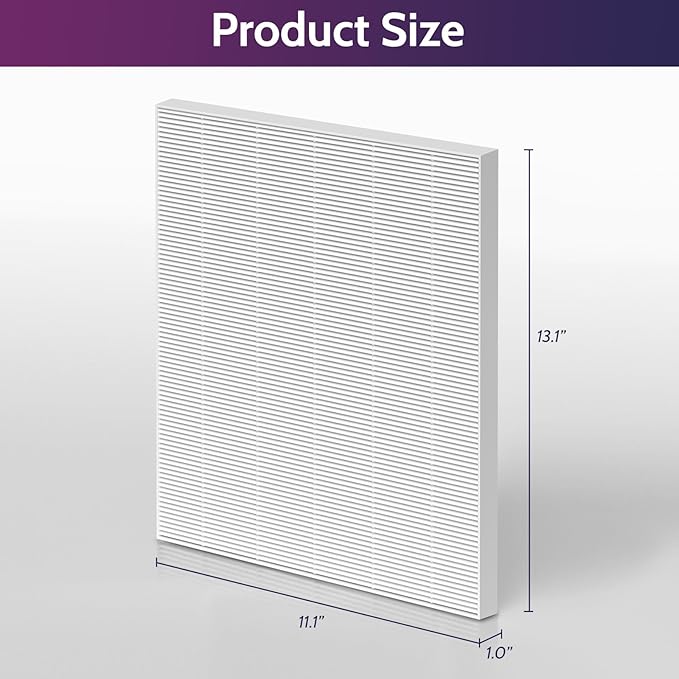 2 Pack C545 HEPA Filter S for C545 Air Purifiers, Compatible with Winix C545 Air Filter Replace Part 1712-0096-00 and 2522-0058-00, 2 × H13 True HEPA + 8 Pre-Filters