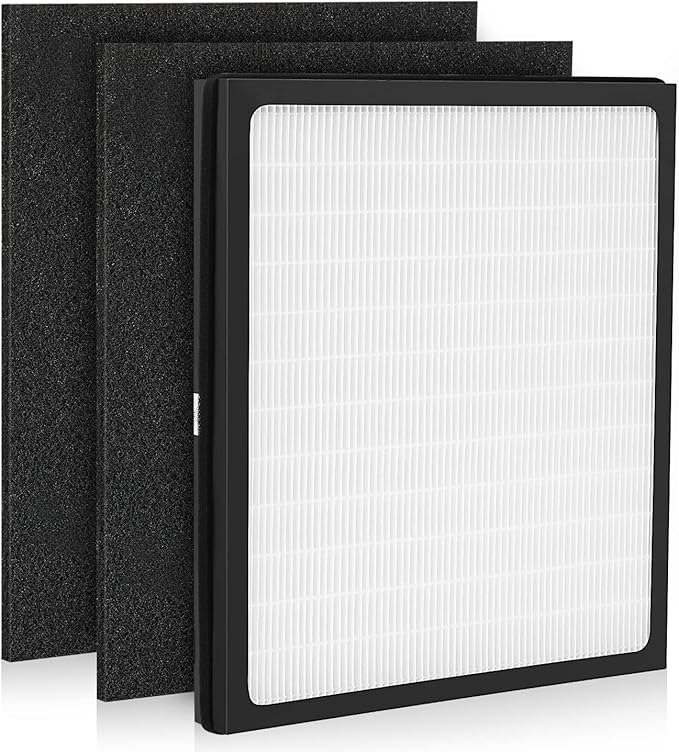 Replacement Filters D for Idylis IAF-H-100D AC-2118 AC-2123 IAP-10-280 IAP10280 Idylis Air Purifiers D Type， Includes 1 HEPA Filter & 2 Carbon Filters