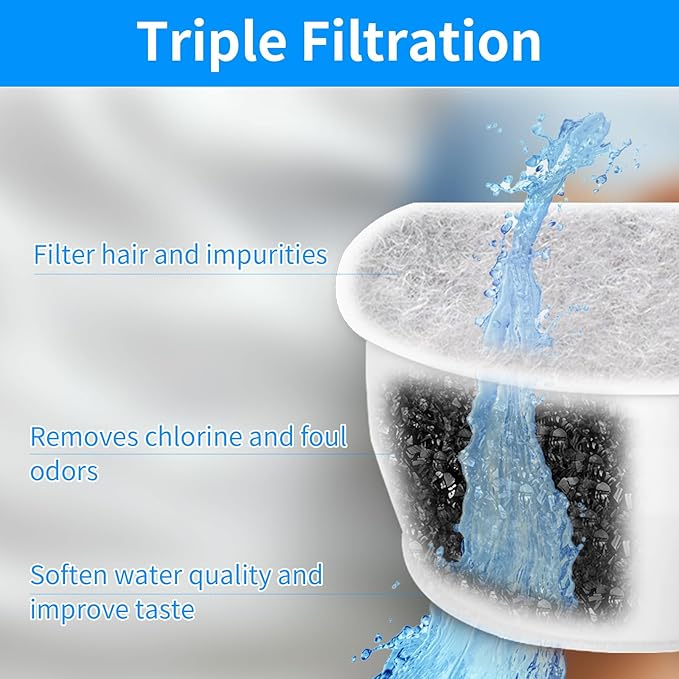 18 pcs og and Cat Water Fountain Filter Replacement Carbon Filters Compatible with PetSafe Drinkwell Filters