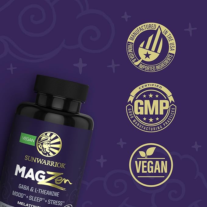 Magnesium Supplement L-Theanine Capsules Mood, Sleep & Stress Support with Magnesium Bisglycinate, L-Theanine & GABA Promotes Relaxation, Sleep Quality & Mental Clarity Vegan & Non-Drowsy 90 Capsules