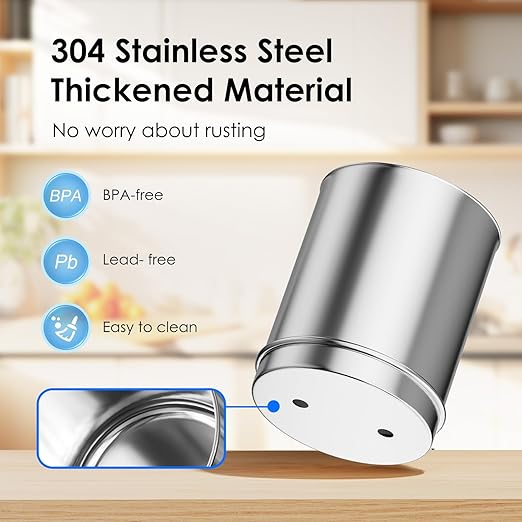 2.25G Gravity Water Filtration System - Water Level Window、8-Stage 0.01μm Ultra-Filtration,18/8 Stainless Steel Countertop System - Reduce Up to 99.9% Chlorine, for Home, RVing, Camping