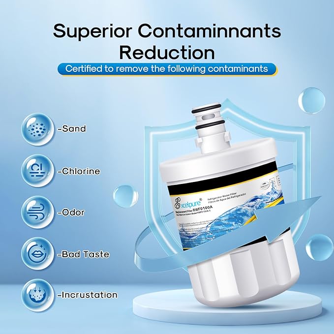 Replacement for LG LT500P, 5231JA2002A, Kenmore 9890, LFX25974ST, GEN11042FR-08, RWF0100A, LFX25973ST, ADQ72910902, HDX FML-1,RFC0100A, LFX25973D, CLCH110, Refrigerator Water Filter, 3PACK