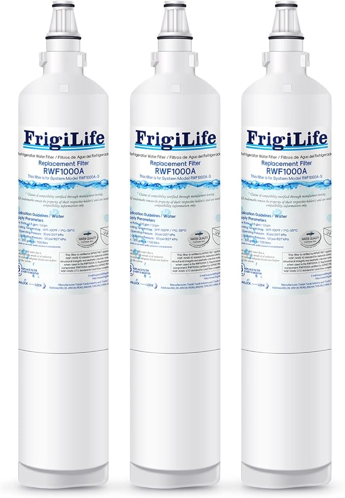 9990 5231JA2006A Replacement for LG LT600P, KENMORE 9990, 5231JA2006B, 5231JA2006A-S, KENMORECLEAR 46-9990, WFC2001, LSC27931ST, FML-2, RFC1000A, RWF1000A Refrigerator Water Filter, 3PACK