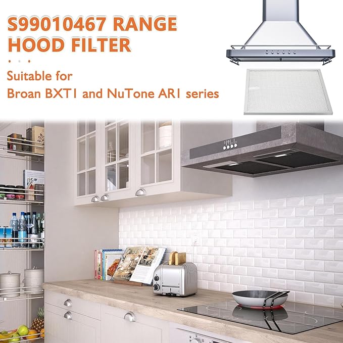 1 Pack S99010467 Range Hood Filter Replacement 5 Layer Aluminum Mesh Hood Grease Filter Fit for Broan Range Hood Filter BXT1 &Nutone AR1 series 99010467