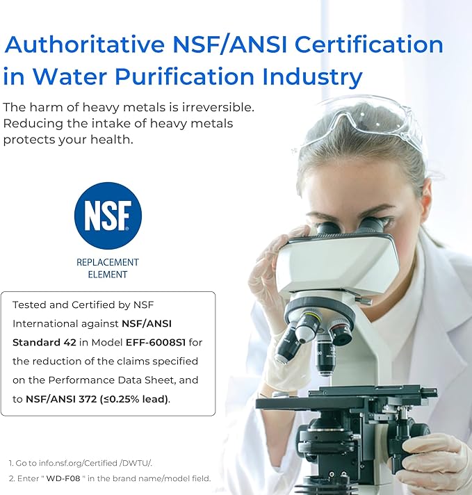 Waterdrop EDR3RXD1 Replacement for Everydrop® Filter 3, 4396841, 4396710, Kenmore® 46-9083, 46-9030, WD-F08 Refrigerator Water Filter