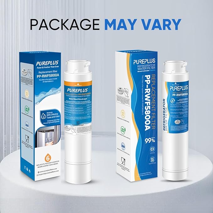 PUREPLUS EPTWFU01 Refrigerator Water Filter, Compatible with Frigidaire EWF02, GP006, Pure Source Ultra II, RWF5800A, 4Pack