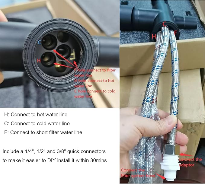 3 in 1 Drinking Water Faucet: Kitchen Faucet with Filter functionality for Easy Access to Filtered Water for Drinking, No Need for a Separate Drinking Water Dispenser Faucet